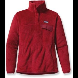 Patagonia red Re tool snap t fleece pullover